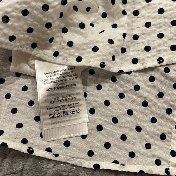 NWT DKNY Midi Faux Wrap Chiffon/crepe Black & White Dress - Picture 12 of 12